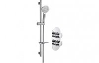 Purity Collection Cosmos Shower Pack One - Single Outlet Twin Shower Valve w/Riser Kit - Chrome