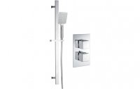 Purity Collection Meteor Shower Pack One - Single Outlet Twin Shower Valve w/Riser Kit - Chrome