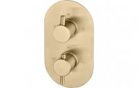Purity Collection Two Outlet Shower Valve - Brushed Brass
