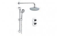 Purity Collection Round Concealed Valve Head & Arm Shower Pack - Chrome