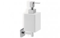 Purity Collection Livia Wall Mounted Soap Dispenser - Chrome/White