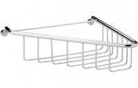 Purity Collection Elise 1-Tier Corner Shower Caddy - Chrome