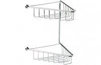 Purity Collection Elise 2-Tier Corner Shower Caddy - Chrome