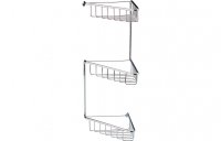 Purity Collection Elise 3-Tier Corner Shower Caddy - Chrome
