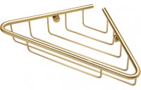 Purity Collection Elise 1-Tier Corner Shower Caddy - Brushed Brass