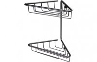 Purity Collection Elise 2-Tier Corner Shower Caddy - Black