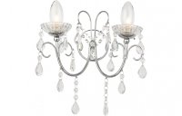 Purity Collection Glimmer 2 Arm Chandelier Wall Light - Chrome