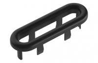 Purity Collection Oval Overflow Ring - Matt Black