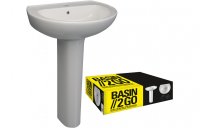Purity Collection Express 573x460mm 1 Tap Hole Basin & Full Pedestal