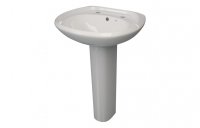 Purity Collection Express 573x460mm 2 Tap Hole Basin & Full Pedestal