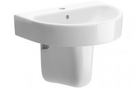 Purity Collection Verdant 555mm 1 Tap Hole Basin & Semi Pedestal