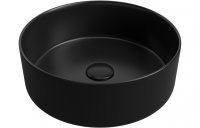 Purity Collection Opulent 355mm Ceramic Round Washbowl & Waste - Matt Black