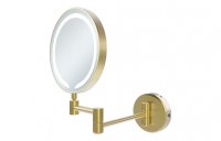 Purity Collection Hikari Round LED Cosmetic Mirror - Brushed Brass