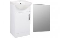 Purity Collection Visio 450mm Floor Standing Basin Unit & Mirror Pack
