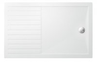 Zamori 1400 x 900mm White Walk-in Rectangle Shower Tray - Stock Clearance