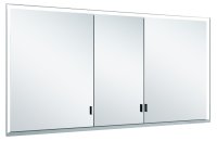Keuco Royal Lumos 1400 x 735 x 130mm Recessed Mirror Cabinet - Anodised Silver