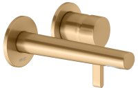 Keuco Edition 400 Single Lever Mixer Wall Mounted Extension 165mm - Brushed Brass