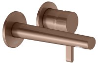 Keuco Edition 400 Single Lever Mixer Wall Mounted Extension 165mm - Brushed Red Gold