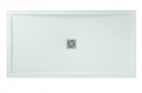 Aquadart Aqualavo 1200 x 700mm White Slate Effect Rectangle Shower Tray 