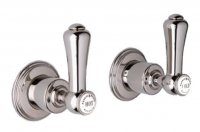 Perrin & Rowe 3/4" Wall Valves with Lever Handles (Pair)