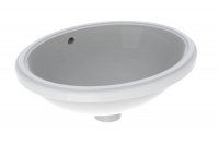 Geberit VeriForm 420mm Oval Undercounter Basin - With Overflow