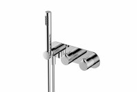 RAK Sorrento Horizontal Dual Outlet Thermostatic Concealed Shower Valve with Handset - Chrome