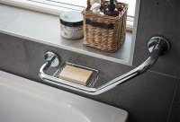Miller Classic Angled Grab Bar with Basket