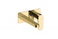 RAK Ischia Wall Mounted Basin Mixer With Back Plate - Gold
