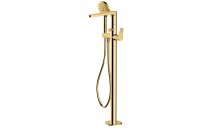 RAK Petit Round Floorstanding Bath Shower Mixer - Gold