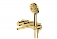 RAK Petit Round Wall Mounted Thermostatic Bath Shower Mixer - Gold