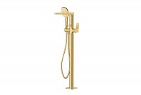 RAK Petit Square Floorstanding Bath Shower Mixer - Gold