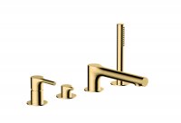 RAK Sorrento 4 Hole Deck Mounted Bath Shower Mixer - Gold