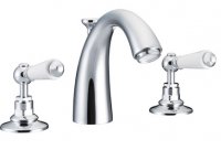 St James 3 Hole Basin Mixer with Classical Spout and Pop Up Waste