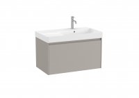 Roca Ona Unik 800mm Right Hand Basin & Matt Sand Grey Unit (1 Drawer)