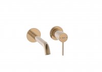 Roca Ona Wall-Mounted Built-in Basin Mixer - Rose Gold