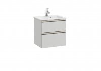 Roca The Gap Compact Arctic Grey 500mm 2 Drawer Vanity Unit with Basin