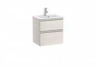 Roca The Gap Compact Nordic Ash 500mm 2 Drawer Vanity Unit with Basin