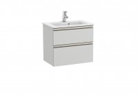 Roca The Gap Compact Arctic Grey 600mm 2 Drawer Vanity Unit with Basin