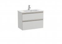 Roca The Gap Compact Arctic Grey 700mm 2 Drawer Vanity Unit with Basin