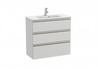 Roca The Gap Compact Arctic Grey 800mm 3 Drawer Vanity Unit with Basin