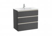 Roca The Gap Anthracite Grey 800mm 3 Drawer Vanity Unit with Basin