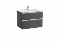 Roca The Gap Anthracite Grey 700mm 2 Drawer Vanity Unit with Basin
