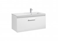Roca Prisma Gloss White 900mm Basin & Unit with 1 Drawer - Right Hand
