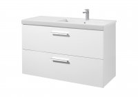 Roca Prisma Gloss White 1100mm Basin & Unit with 2 Drawers - Right Hand