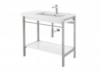 Roca Prisma 900mm Basin & Metal Structure - Right Hand