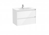 Roca Tenet Glossy White 800 x 460mm 2 Drawer Vanity Unit and Basin