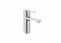 Roca Naia Chrome Smooth Bodied Basin Mixer with Click-Clack Waste