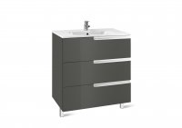 Roca Victoria-N Anthracite Grey 1000mm Unit and Basin with 3 Drawers