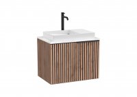 Roca Horizon 715mm Vanity Unit with White Marble Countertop and Dash Over Countertop Basin