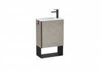 Roca Mini Concrete Grey Cloakroom Vanity Unit & Basin